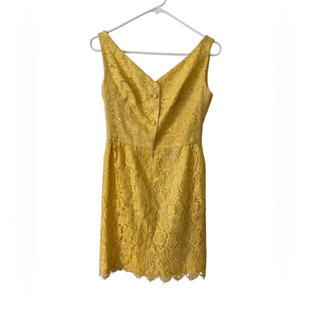 Yellow Lace Sleeveless Dress